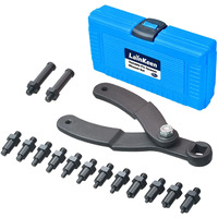 Lainkeen 15Pc Universal Camshaft Pulley Holder Tools Kit Variable Pin Spanner Wrench Kit Adjustable Fan Clutch Pully Holder Wrench With Pins