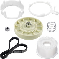 W10721967 Washer Pulley Clutch Kit & W10006384 Drive Belt By Techecook - Compatible For Whirlpool Kenmore Maytag Washing Machine Replaces Ps10057144 W10006354 W10006356 W10239973 Wtw5000Dw1 Mvwx655Dw1