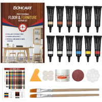 Boncart Wood Furniture Repair Kit Wood Filler-Repair Scratch  Cracks  Hole  Discoloration For Wooden Door  Floor  Table  Cabinet -Restore Any Wood  Cherry  Walnut