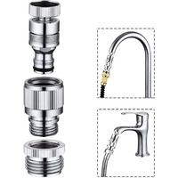 Walkinginrain Kitchen Sink Faucet Quick Connector  Dishwasher Washer Snap Coupling Adapter  Faucet To Garden Hose Adapter For Bathroom Kitchen/Shower Hose/Garden Hose