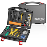 Network Tool Kit  Zoerax 11 In 1 Professional Rj45 Crimp Tool Kit - Pass Through Crimper  Rj45 Tester  110/88 Punch Down Tool  Stripper  Cutter  Cat6 Pass Through Connectors And Boots