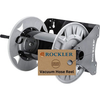 Dust Right Shop Vacuum Hose Reel - Holds 40' Of 1-1/2'' Vacuum Hose Extension Reel W/Steel Frame - Adjustable Tension Knob  Wall Mount Vacuum Hose Reel - Easy Installation Dust Collector Accessories