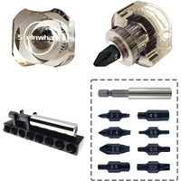 Steinwhale 10In1 Short Stubby Mini Screwdriver For Tight Spots  Cellulose Acetate Fiber Made Handle  Double-Headed High Hardness S2 Steel Bits  Exquisite Edc