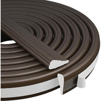 118  Wedge-Shape Foam Window Weather Stripping Door Seal Strip Soundproofing Frame Insulation Tape For Exterior Front Door Noise Cancelling Window Inserts Door Gap Filler Light Blocker Brown