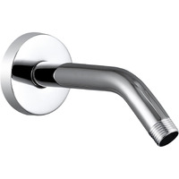 Voolan Shower Arm With Flange And Teflon Tape  Extension Shower Head Arm For Bathroom Fixed Shower Head  Solid Stainless Steel  Wall Mounted (8 Inch  Chrome)