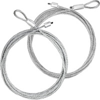 Blesseras 2 Pack 8 Feet 6 Inches Long Torsion Spring Garage Door Cable For 7 Foot Tall Garage Door  Cable Length 8.5 Ft.  304 Stinless Steel 4/32'' (3Mm)