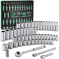 Sk 3/8"" Drive Socket Set With 160-P Ratchet  56-Piece  Sae & Metric  Superkrome Finish  Premium Cr-V Construction  With Eva Foam Tool Organizer