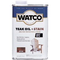 Watco 348759 Teak Oil Plus Stain  Quart  Greystone