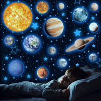 Solar System Wall Decals Glow In The Dark Stars 780 Pcs  Glowing Planets Stickers For Ceiling  Nursery Wall Stickers For Bedroom  Kids Room Decorations (Blue)