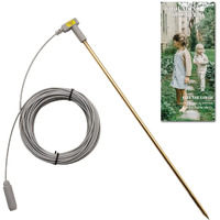 Mokikuba Grounding Rod With 40Ft Wire  Connects Your Body To The Earth  Great To Use With Earthing Sheet  Grounding Mat  Pillowcase  Pad (Copper)
