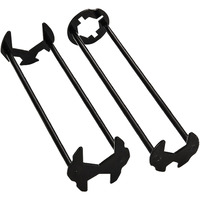 Kitchenassist 2Pcs Basin Wrench Multifunctional Sink Wrench 7 Sizes Faucet Tool Four-Jaw Hex Spanner Universal Plumbers Tool For Tight Spaces Kitchen Bathroom Home