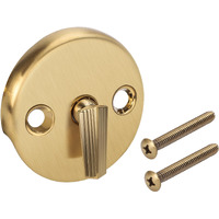 Primsoph One Hole Overflow Faceplate Tub Drain Trim Kit Conversion Kit Assembly Universal Fine Coarse Thread Replacement Brushed Gold