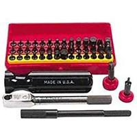 Wadsworth Ratchet Set Mini Super Deluxe 52 Pc W/4 Tools