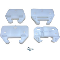 Drawer Guides/Back Plates Plastic (Choose Your Size) New/Replacement Kitchen/Dresser/Furniture Drawer Guides/Track Guide/Includes All Hardware/ 4 Per Pack By E.H.C. (3/4"" X 5/16"")