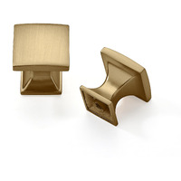 Khtumeware 10 Pack 1 Inch Champagne Bronze Cabinet Knobs Drawer Knobs Dresser Knobs Zinc Knobs Kitchen Satin Brass Drawer Pulls Square Knobs Dresser Drawer Handles Knobs For Dresser Drawers