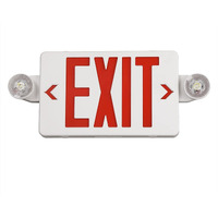 Tanlux Red Exit Sign With Emergency Light  Led Exit Light With Battery Backup  Ul Listed  Ac 120/277V  Commercial Emergency Lights Combo - 1 Pack