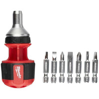 48-22-2330 For Milwaukee 8-In-1 Compact Ratcheting Multi-Bit Screwdriver