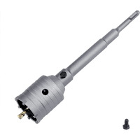 68Mm (2-2/3 Inch) Concrete Hole Saw With 220Mm Sds Plus Shank Connecting Rod  Guicgoc Tungsten Carbide Teeth (7.7Mm X 4Mm) Cement Hole Saw For Concrete Cement Brick Wall Stone 68Mm /2-2/3 Inch