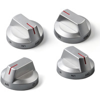 Atgestore Ne63T8111Ss/Aa Nx60T8111Ss Dg94-03500A/Z Electric Stove Knob Replacement For Samsung Stove Parts Dg94-03500W Samsung Range Parts Gas Burner Knobs Plastic Cooktop Control Knobs (Gray) 4 Pcs