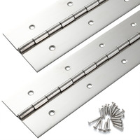 2 Pack Marine Grade Heavy Duty Piano Hinge 48 Inch X 2 Inch Width  True 0.060'' Thick Stainless Steel Piano Hinge For Heavy Duty Cabinet  Door  Toolbox  Metal Plate  Furniture  Industrial Project