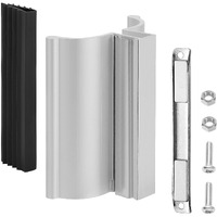 Vyh Stainless Steel U-Channel With Magnet  3"" Chrome Frameless Shower Door Handle With Metal Strike For 1/8"" 5/32"" 3/16"" And 1/4"" Thick Swing Glass Shower Doors  Frame And Frameless Shower Door