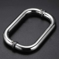 Bluenathxrpr 6"" Glass Door Handle Shower Door Handle Made Of Back To Back Stainless Steel