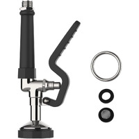 Gosifaca Commercial Sink Sprayer Pre Rinse Sprayer With Ergonomic Handle 1.42Gpm Dish Sprayer Nozzle Spray Valve Polished Chrome Finished Commercial Faucet Parts For Commercial Kitchen Sink(Black)