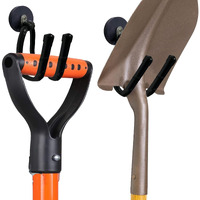 Pmsanzay 2 Pack Strong Magnetic Garage Storage Hooks  Heavy Duty Magnet Organizer Hooks With Rubber Coating For Garden Tools  Hose Workshop Pool Tools For Indoor & Outdoor Hanging (Black)