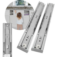 Baidice 1 Pair Soft Close Stainless Steel Full Extension 12 14 16 18 20 22 24 Inch Drawer Hardware Slides 100 Lb Load Capacity Side Mount Ball Bearing Self Close Kitchen Cabinet Rails Dresser Runners