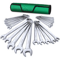 Sk Combination Wrench Set  Metric 6 To 32Mm  22-Piece  Superkrome Finish  Premium Cr-V Construction  With Rolling Pouch