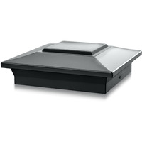 Classy Caps Nsx66B 6X6 Aluminum Post Cap - Black Fits 5""X5""  5.5""X5.5"" & 6""X6""  Heavy Duty Cast Aluminum  Ideal For Fence  Deck Or Posts