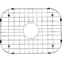 Large Sink Rack Sink Protector For Kitchen Sink 18-1/8""L X 13-3/8""W Metal Sink Grid For Bottom Of Sink Stainless Steel Sink Grate Centered Drain For Single Bowl With Corner Radius 1 Pack