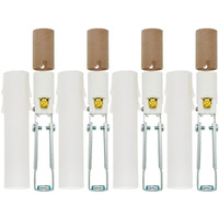 Candelabra E12 Light Socket Length Adjustable Ceramic Bulb Socket For Chandelier Lighting Candelabra Lamp Holder With White Candle Cover Sleeves (4-Pack)