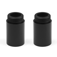 Gotonovo 2 Inch Wall Mount Extension Tube For Shower Fixture Spout Tub Spout Extender One Pair Matte Black