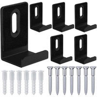 Bagteck 6Pcs Metal Mirror Clips 3/4 Wide Channel Mirror Hanger Clip Large Heavy Retainer Clips For Mirrors With Screw Mirror Clips For Wall Mounting Frameless Mirror Billboard Displays Tile Display