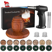 Cocktail Smoker Kit With Torch - 8 Flavors Wood Chips - Bourbon  Old Fashioned Drink Smoker Kit  Whiskey Smoker Infuser Kit  Birthday Bourbon Whiskey Gifts For Men  Dad  Husband (Without Butane)