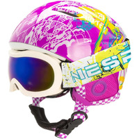 Bebefun Toddler And Kids Ski Helmet Snowboard Helmet With Googles Combo Pack Sled Helmet Lightweight Small Size Suggest Age 2-6 Years Astm Certified