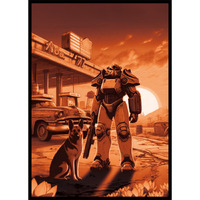 Mtg Card Sleeves 100Ct (Fallout Sunset)  Matte Art Card Sleeves  Matte Back & Gloss Front  66X92Mm