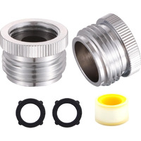 Ceaeso 1/2 Npt Female To Ght 3/4 Male Garden Hose Adapter Brass Pipe To Garden Hose Fitting Connect Ght To Npt Adapter Brass Fitting Garden Hose Adapter (2 Pcs)