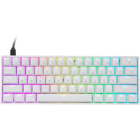Epomaker Skyloong Gk61 Sk61 61 Keys Hot Swappable 60% Mechanical Keyboard With Rgb Backlit  Doubleshot Abs Keycaps  Dustproof For Win/Mac/Gamers(Gateron Optical Red  White