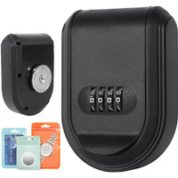 Magnetic Key Box With Combination Lock  Car Key Lock Box With Strong Magnet To Hide Spare Keys Indoors  Outdoors  Magnetic Key Holder For Under Car (Black)