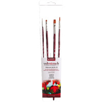 Princeton Velvetouch Long Handle Set  4 Brushes - Professional Artist Brushes For Mixed Media  Acrylic  Oil.