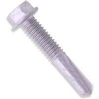 U-Turn Fasteners Self Tapping Screws - #12-24 X 1-1/4"" Hex Washer Head Self-Drilling Tek Screw Zinc Plated Steel For Attaches Sheet Metal Steel Or Steel To Metal | (Pack Of 50)