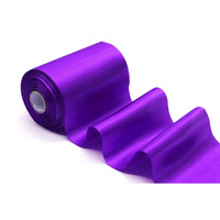 Yycraft 8 Inch Wide Satin Ribbon Satin Fabric Spool For Grand Opening Cutting Ceremony Wedding Birthday Party Decoration Gift Craft (22 Yards Purple)