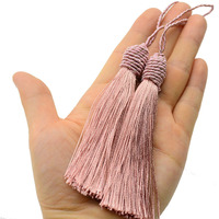 Makhry 20Pcs 15.5Cm/6 Inch Silky Floss Bookmark Tassels With 2-Inch Cord Loop And Small Chinese Knot For Jewelry Making  Souvenir  Bookmarks  Diy Craft Accessory (Peach Pink)