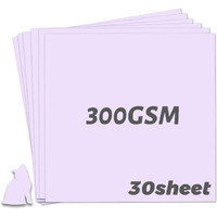 Yinuoyoujia Cardstock 12 X 12"" Thick Paper  300Gsm/110Lb Construction Paper 30 Sheets Purple Cardstock