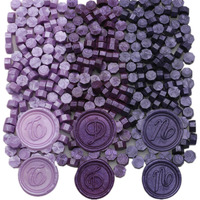 300Pcs Wax Seal Beads  Purple Mix Sealing Wax Beads For Wax Seal Stamp  Lilac Purple Wax Seal Beads Set With 3 Colors Wax Seal Perfect For Gift Sealing  Letter Wax Sealing (Purple Mix)