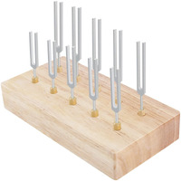 Wooden Tuning Fork Holder - Holds Up To 10 Tuning Forks For Convenient Storage