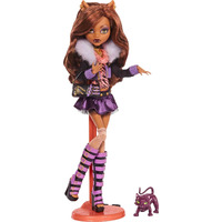 Monster High Clawdeen Wolf Reproduction Doll Wearing Original Fashion & Shoes With Pet  Display Stand & Accessories  10-5-Inch Collectible Toy