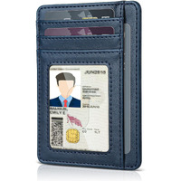 Teskyer Slim Wallet For Men  Minimalist Front Pocket Rfid Blocking Leather Wallet Credit Card Holder For Men & Women